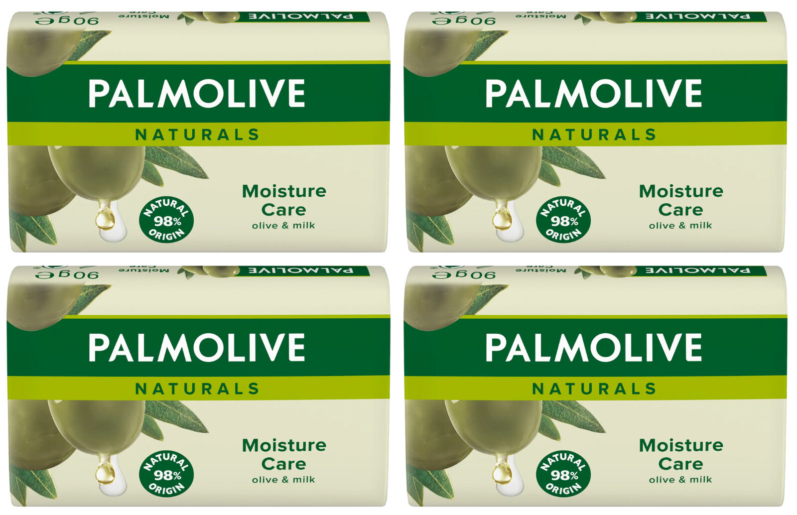 PALMOLIVE NATURALS Moisture Care Moisturizing Bar Soap with Olive Oil 4 x 90g