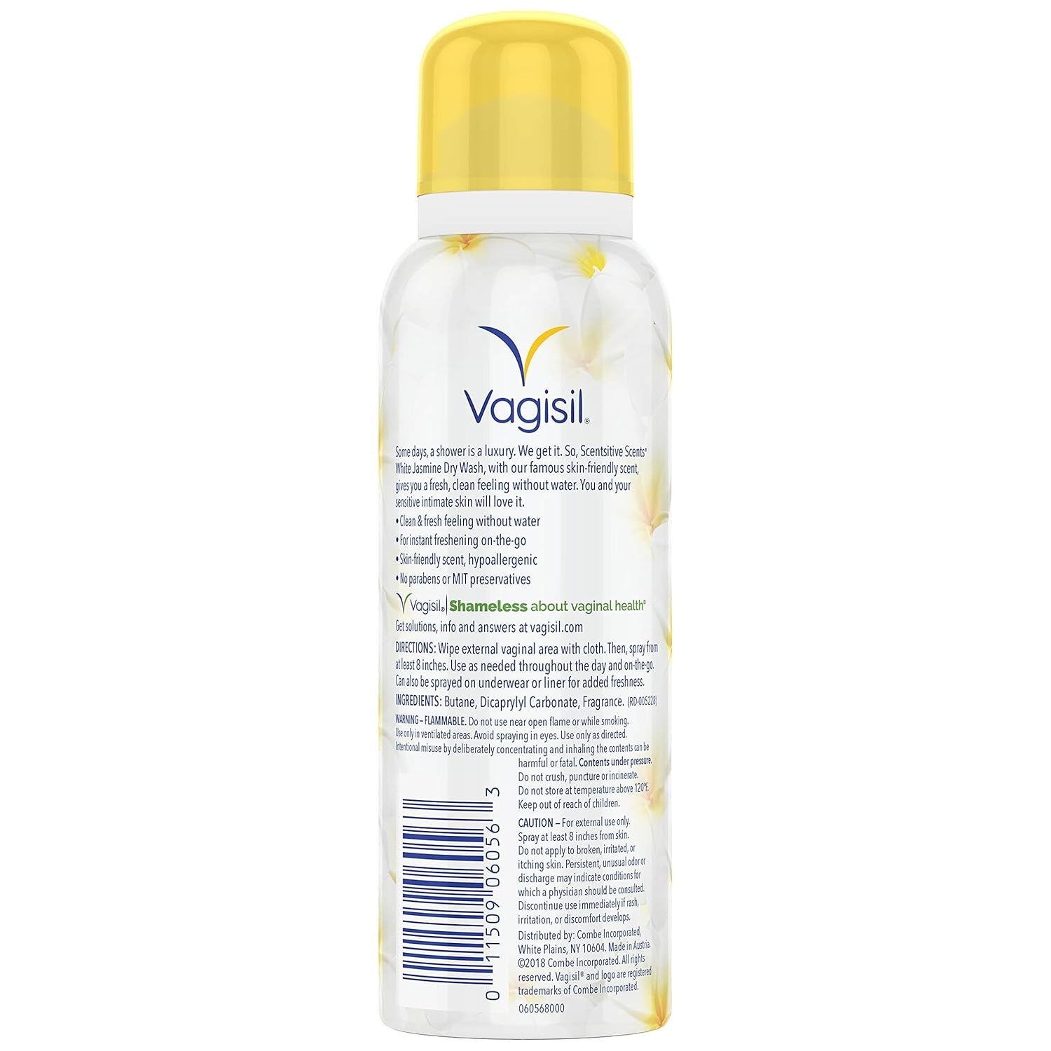 Vagisil Scentsitive Scents Feminine Dry Deodorant White Jasmine 2.6 Oz