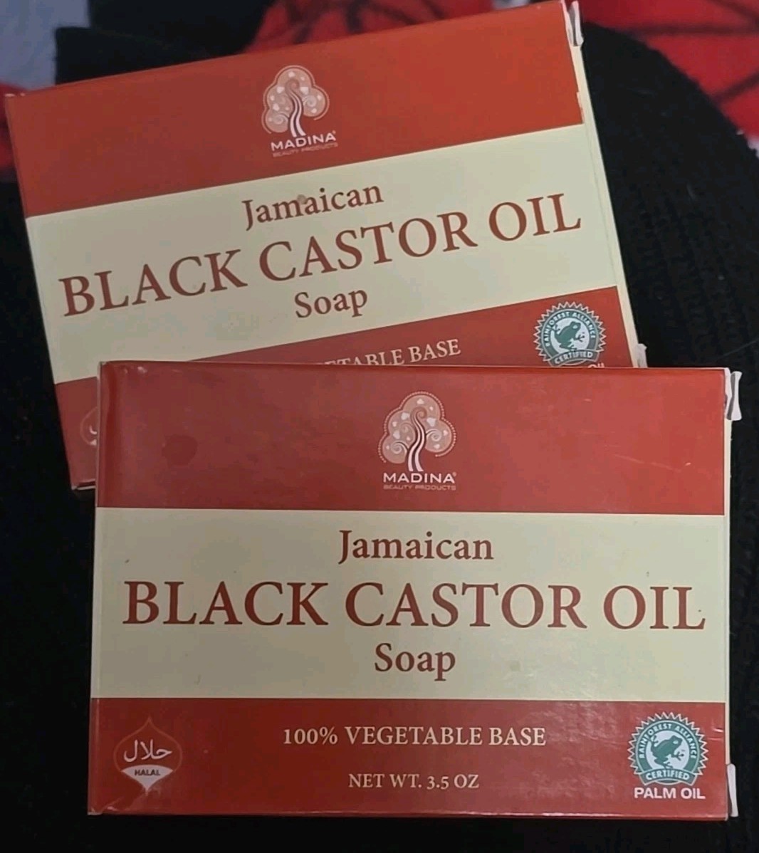 Madina Jamaican Black Castor Oil Soap Lot Vegetable Base Anti Aging Healthy Skin