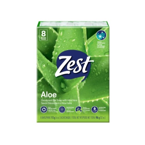 Zest Bath Bar 8PK Soothing Aloe – Pack of 1