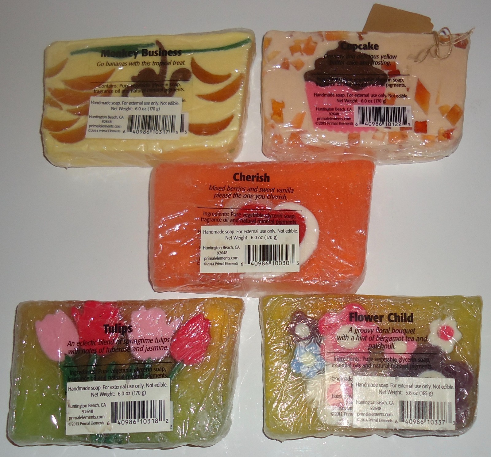 5 Primal Elements 6 oz. soap bars