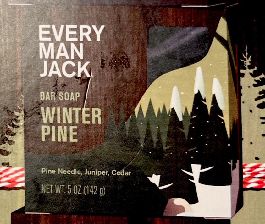 EVERY MAN JACK Winter Collection Soaps 3 Full Size Bars Apres Ski Pine Northern