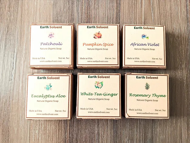 Earth Solvent Rosemary Thyme Natural Organic Handmade Cold Process Bar Soap 5oz