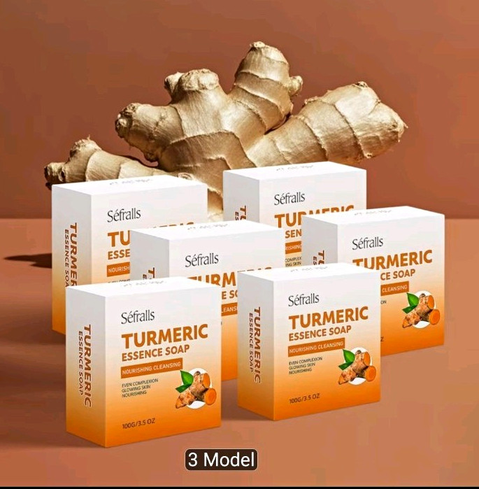 Turmeric Essence Soap Bar Nourishing Cleansing 3.5 oz Pack Of 3