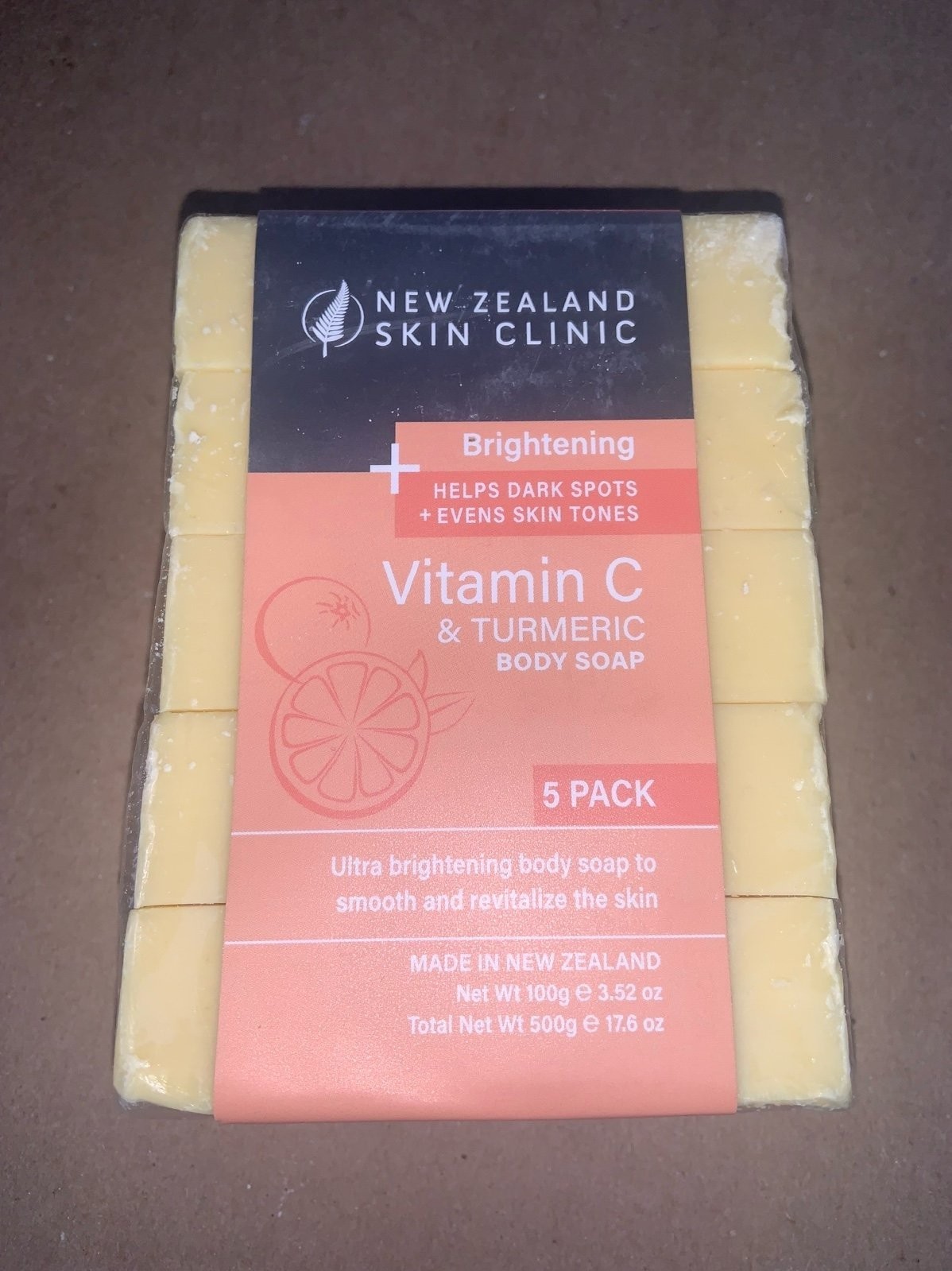 3x Of 5 Pack Vitamin C Turmeric Brightening Soap 3.52 Oz New Zealnd Skin Clinic