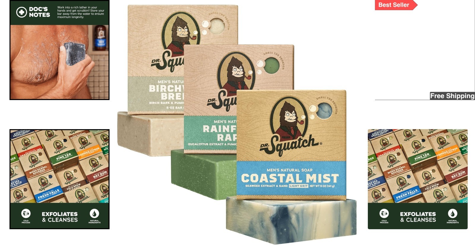 Nourishing Cold Process Bar Soap for Men | Natural Oils & 3 Invigorating Scents