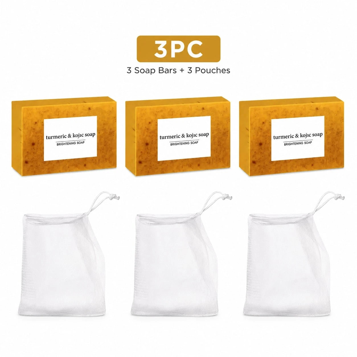 Turmeric Lemon Kojic Acid Soap 100g Face Body Handmade Cleansing Bar 1 Pack