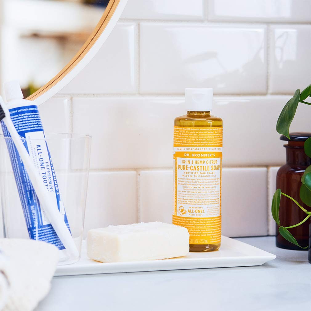Dr Bronner’s 8oz Organic Fair Trade Castile Liquid Soap All Purpose Cleaner