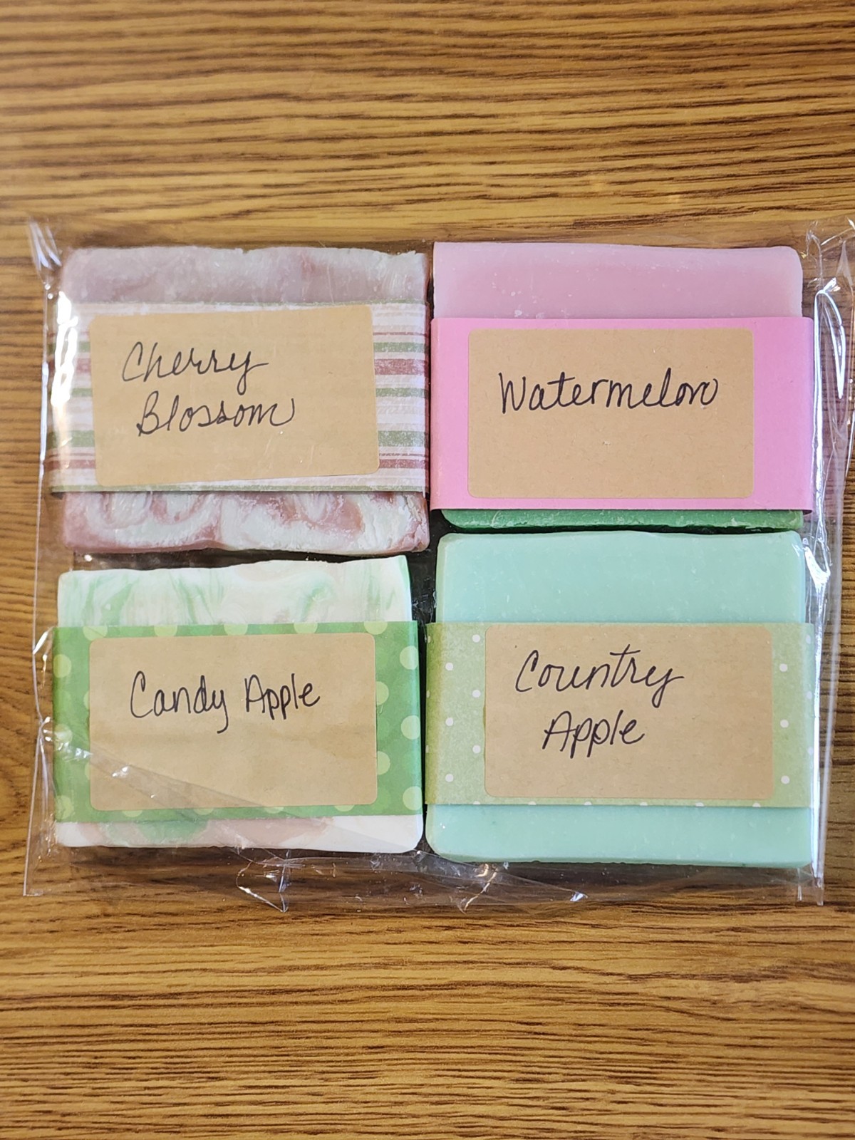 4 Pack Homemade Natural Soap Made with Coconut and Olive Oil 100% Natural