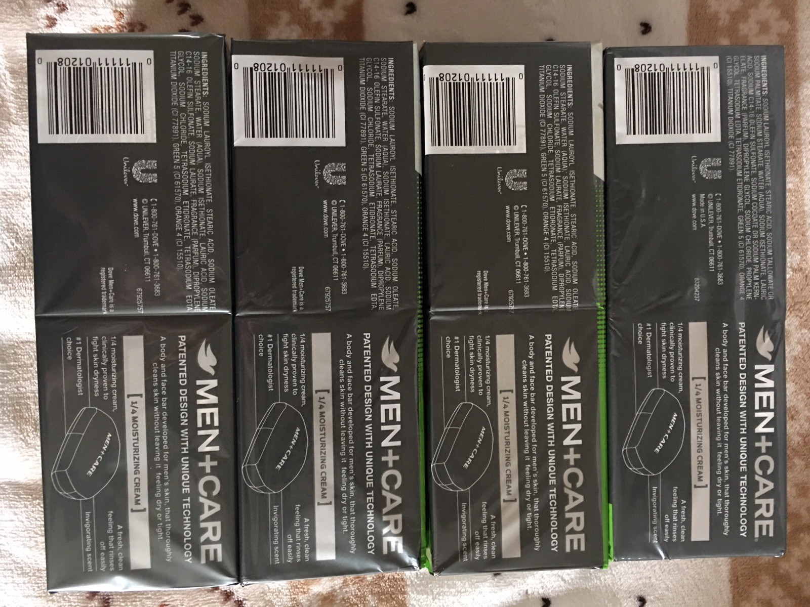 4 X *** Men+Care Extra Fresh 4oz Body & Face ,6 Bars 1/4 Moisturizing Cream