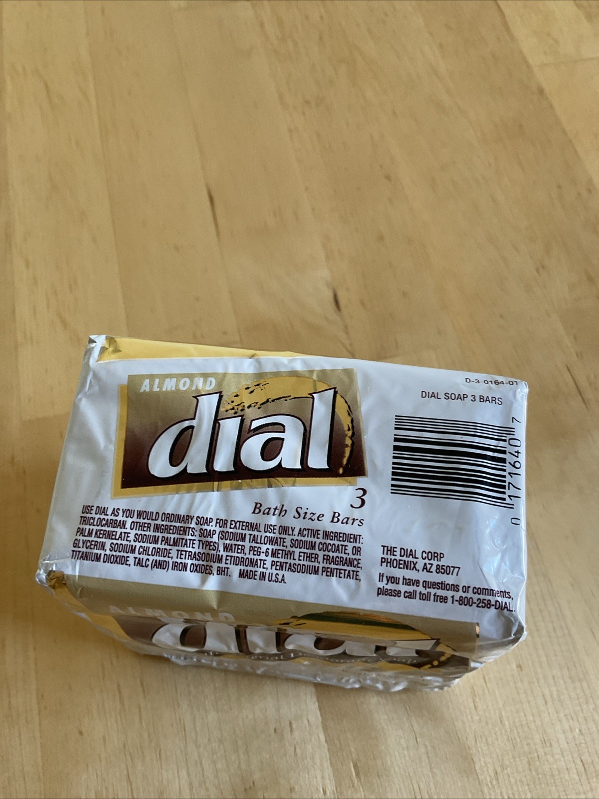 Vintage 3 Pack Dial ALMOND Bar Bath Size Soap 5oz each Factory Sealed