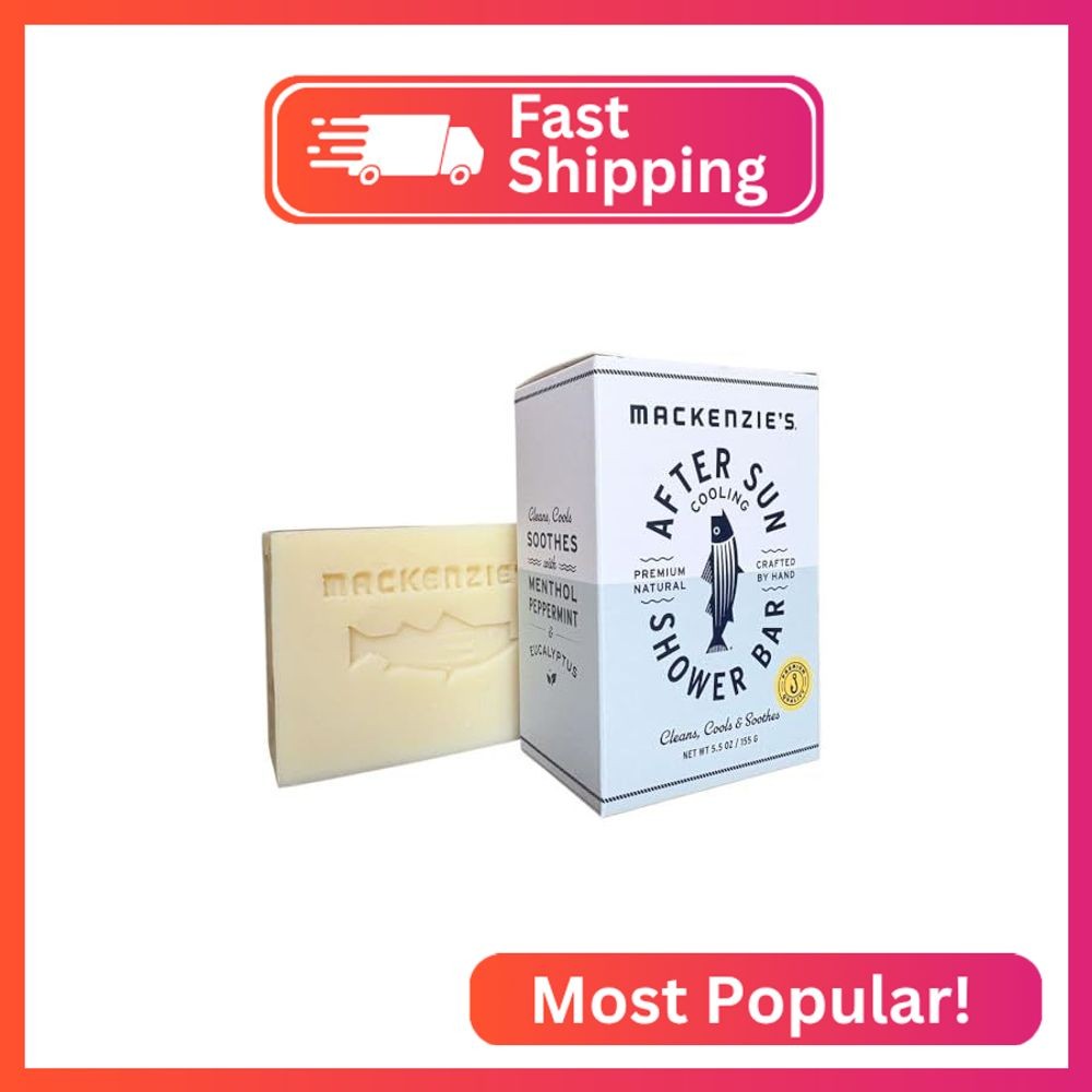 MACKENZIE’S After Sun Cooling Shower Bar – Natural Soap – Cooling – 5.5 oz