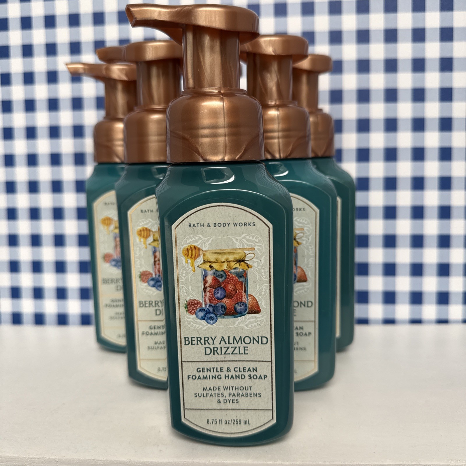 6X ~ Bath & Body Works ~ BERRY ALMOND DRIZZLE ~ Gentle Foaming Hand Soap