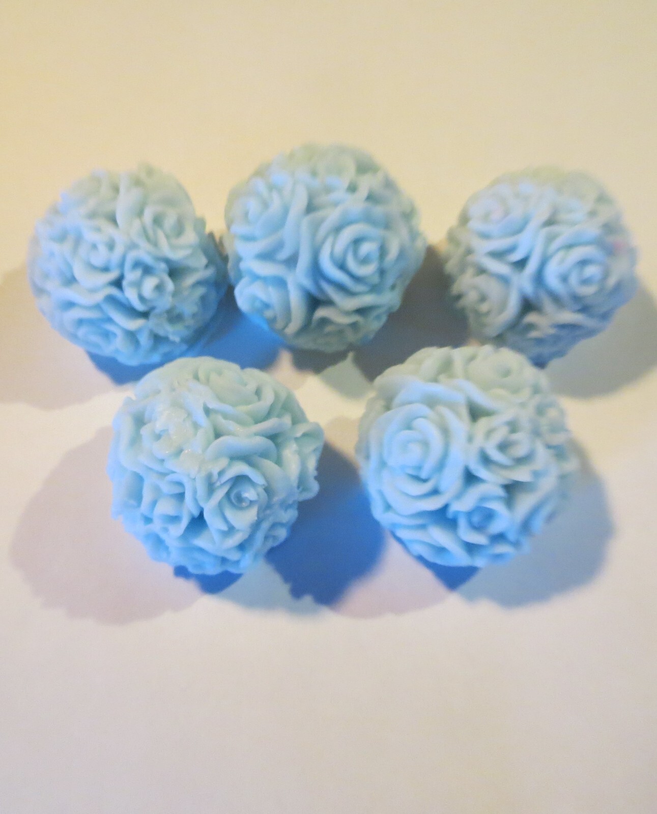 Rose Bud flower Balls soap 5 pcs set By Joanndles