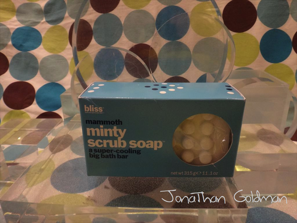 Bliss Mammoth Minty Scrub Super Cooling Big Bath Soap Bar 11oz 315g