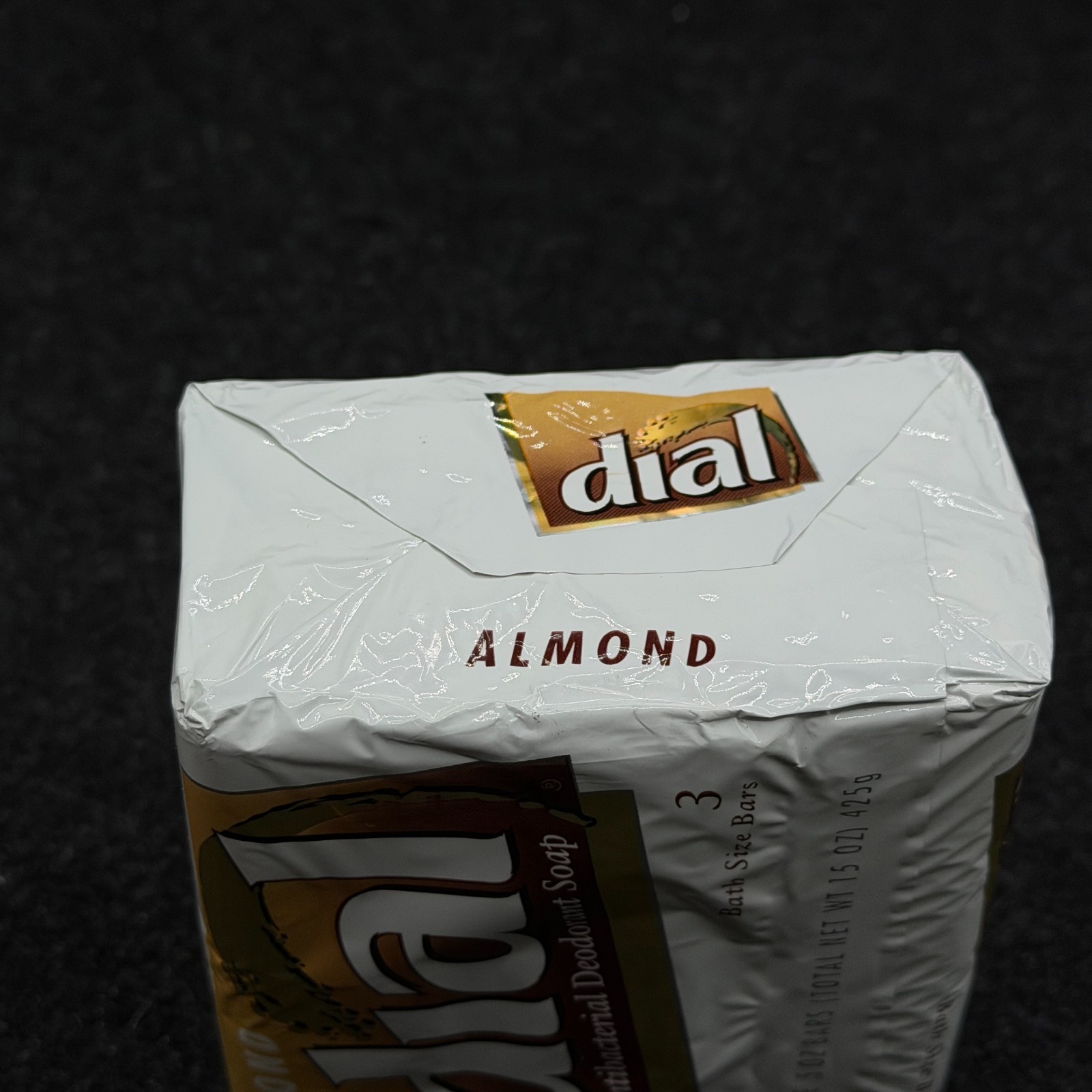 Vintage 3 Pack Dial ALMOND Bar Bath Size Soap 5oz each Factory Sealed