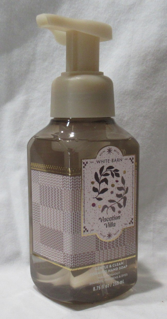 White Barn Bath & Body Works Foaming Hand Soap Set Lot of 2 VACATION VILLA