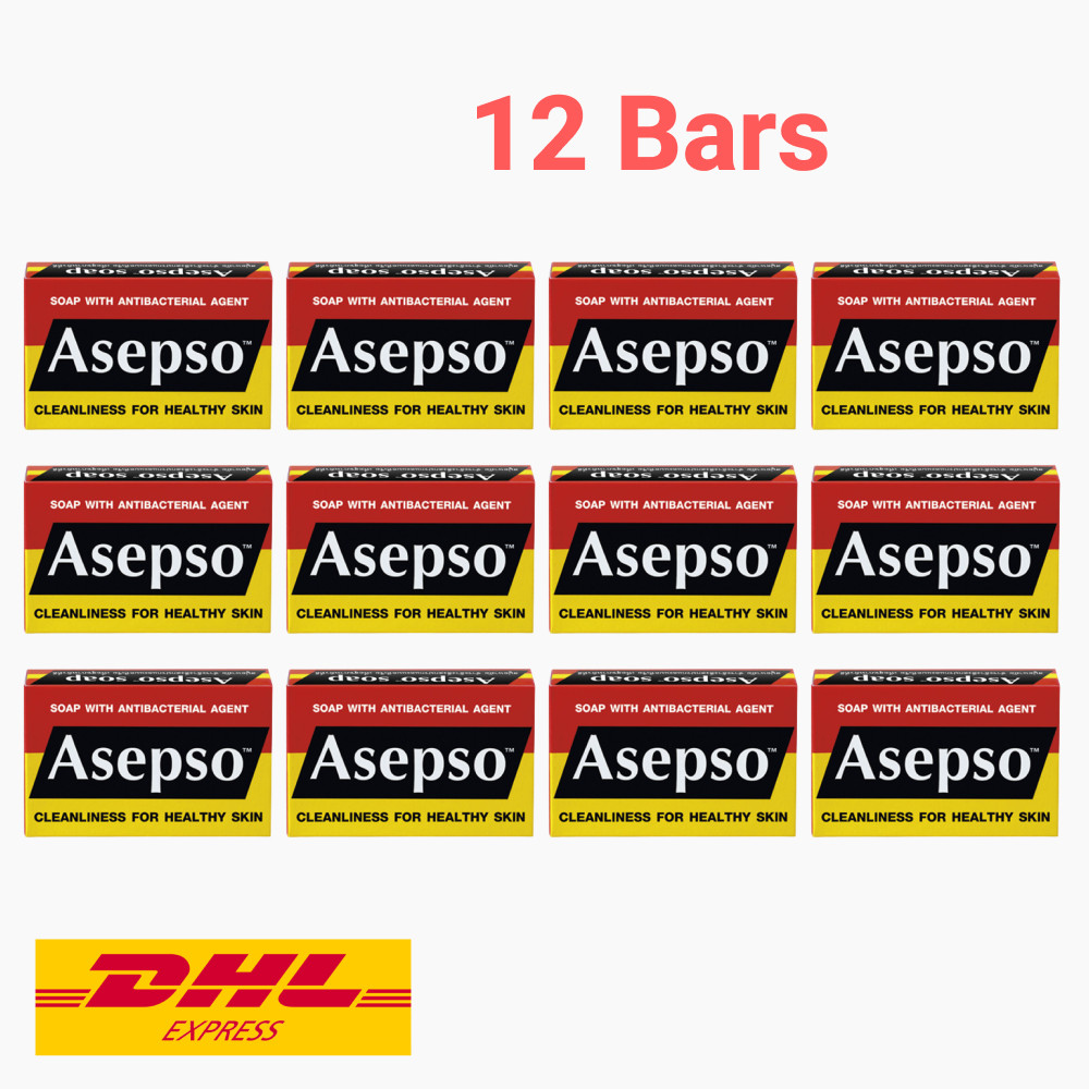 12x Asepso Bar Soap Original Formula Washes Away Bacteria Dirty Healthy Skin
