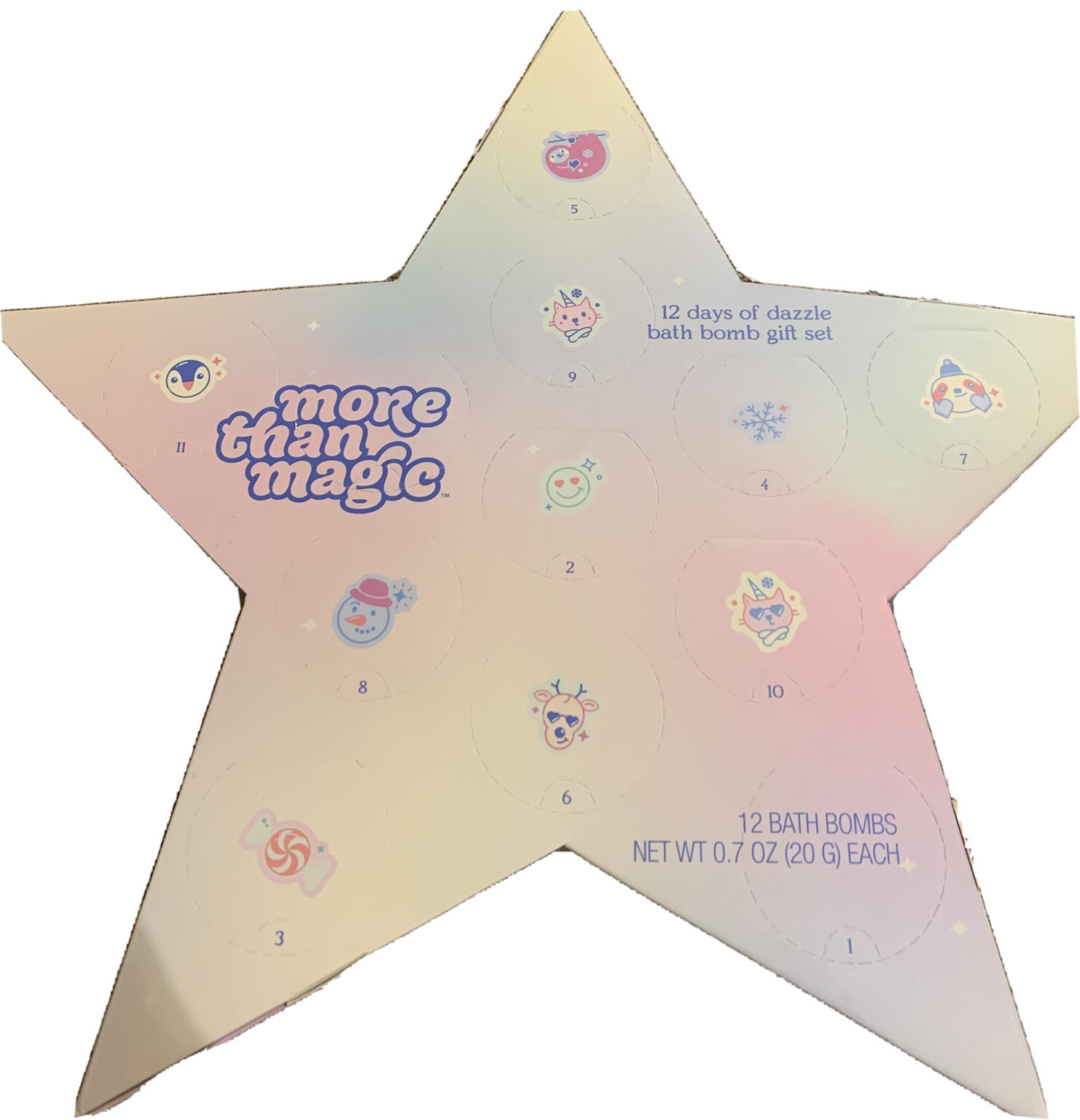 12 Days of Dazzle Bath Bomb Advent Calendar – 12 ct/0.7oz – More Than Magic. NEW