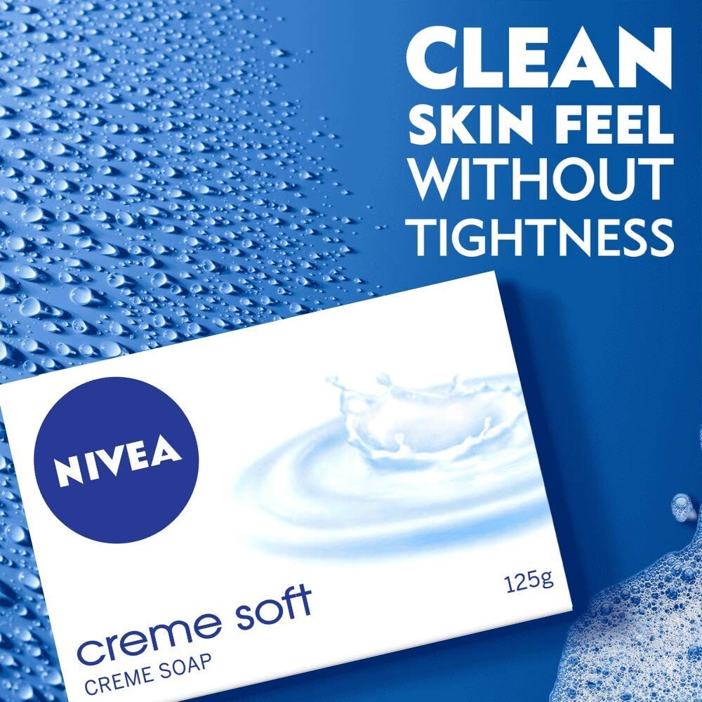 NIVEA Soap Creme Soft For Hands And Body 125g Each BUY 2 GET 2