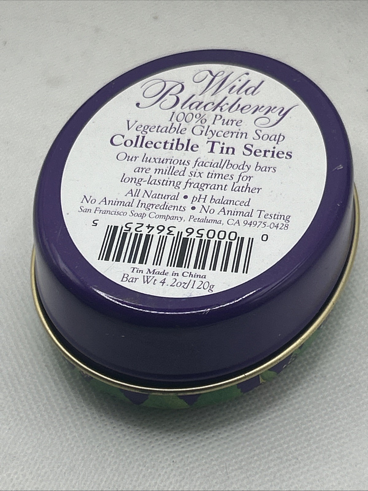 San Francisco Soap Company Pure Glycerin Soap Wild Black Berry New 4.2 Oz