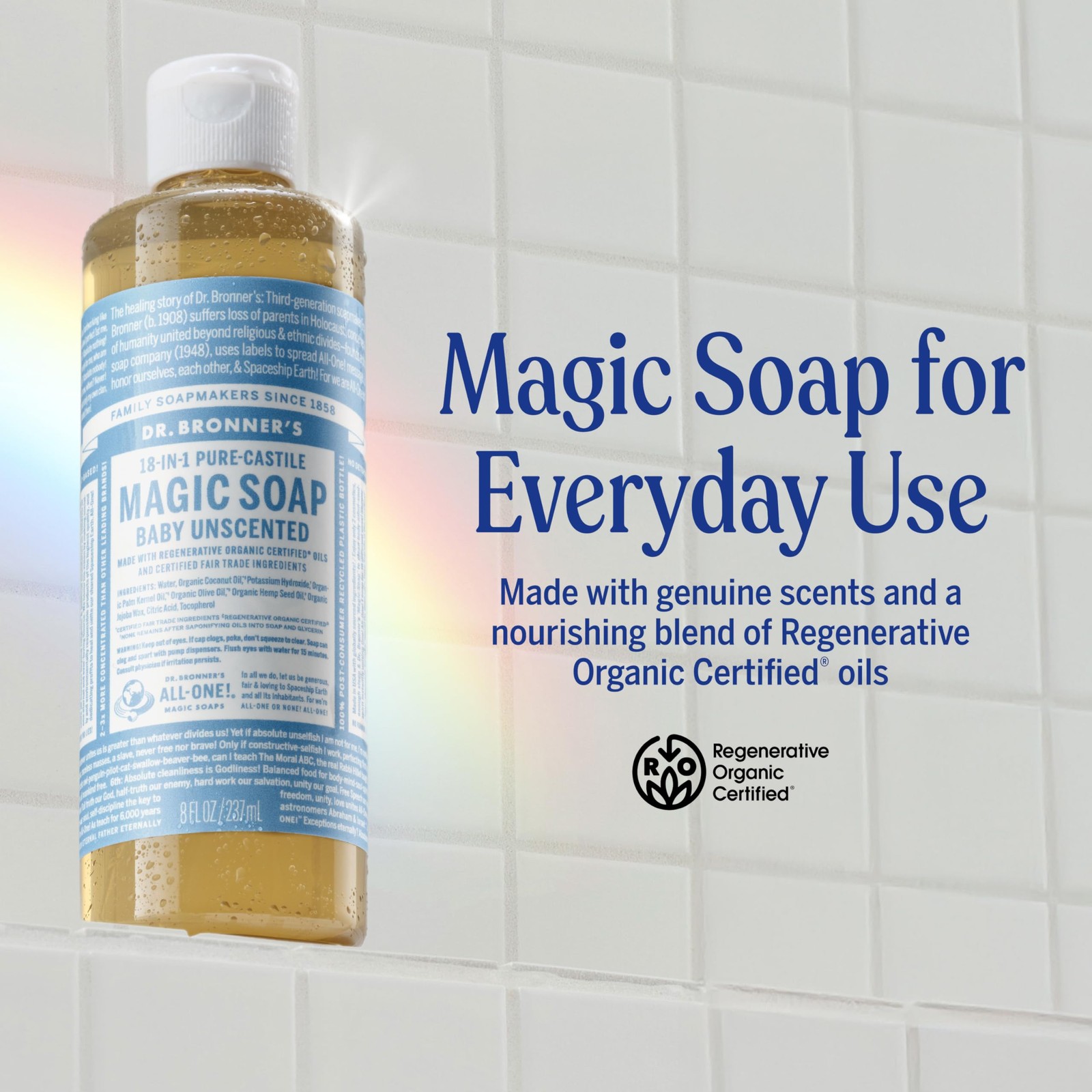 Dr. Bronner’s Pure-Castile Magic Liquid Soap (Baby 8 Fl Oz (Pack of 1)