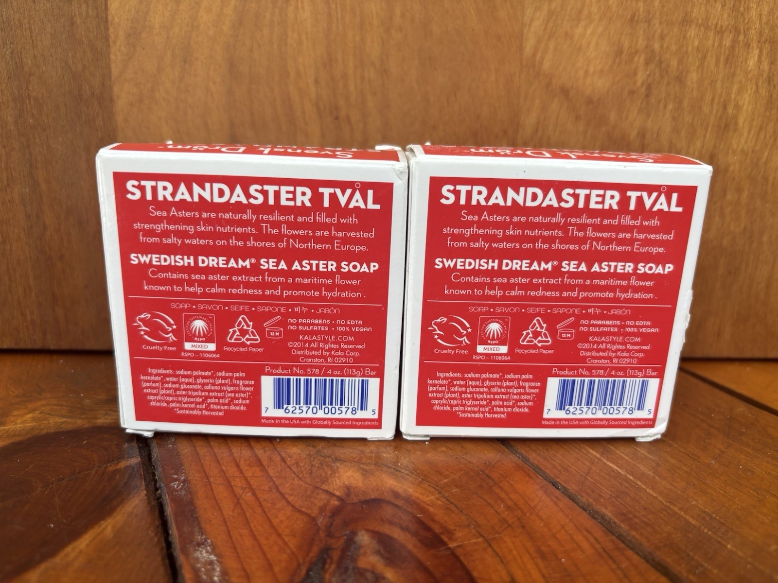 Swedish Dream Sea Aster Soap 2 Bars / Boxes 4 oz., Vegan
