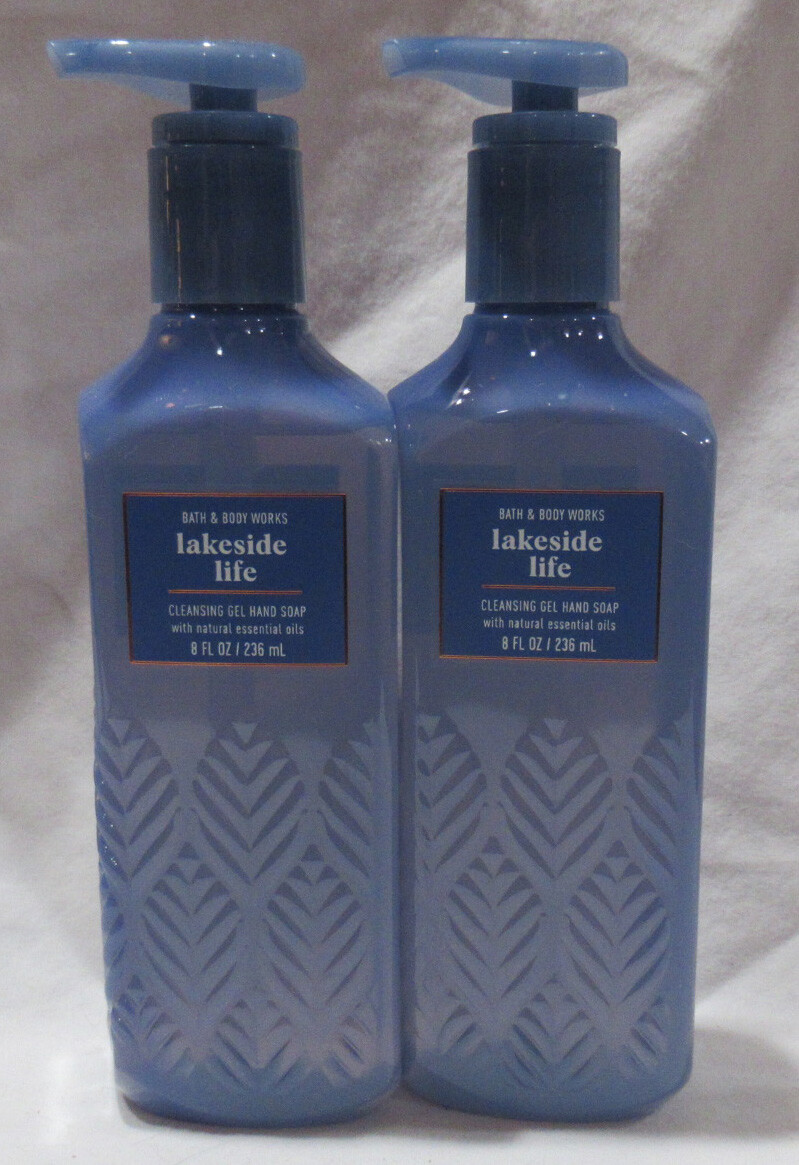 Bath & Body Works Cleansing Gel Hand Soap essential Lot Set of 2 LAKESIDE LIFE