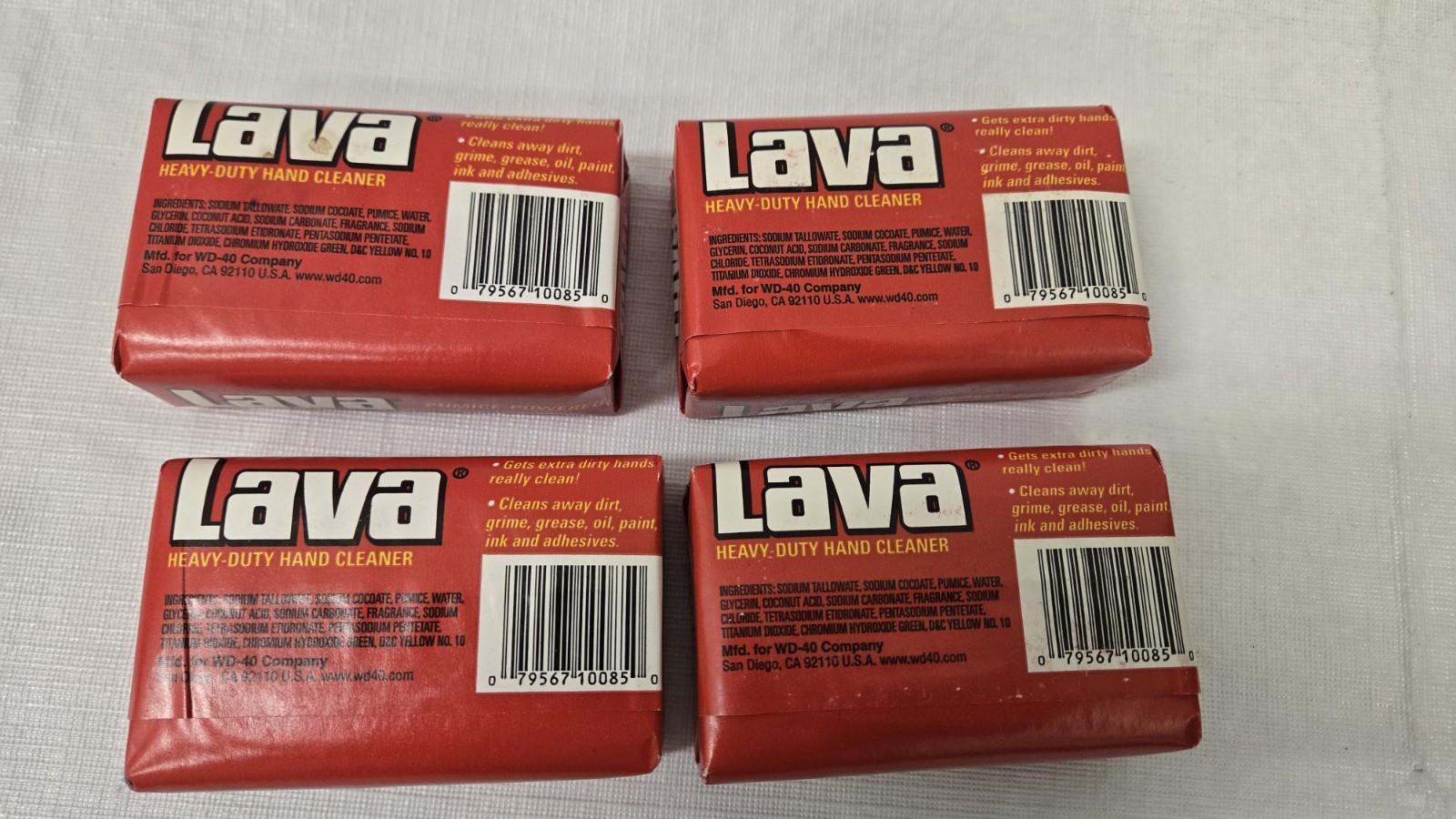 Lava Hand Soap Heavy Duty Cleaner Moisturizing Pumice 5.75oz 4 Bars
