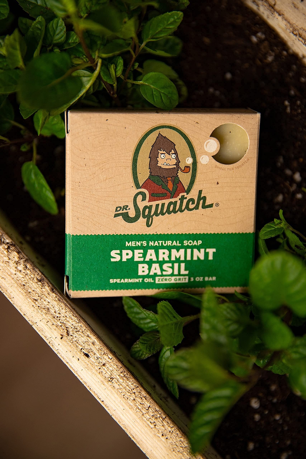Dr. Squatch All Natural Bar Soap for Men with Zero Grit, Spearmint Basil