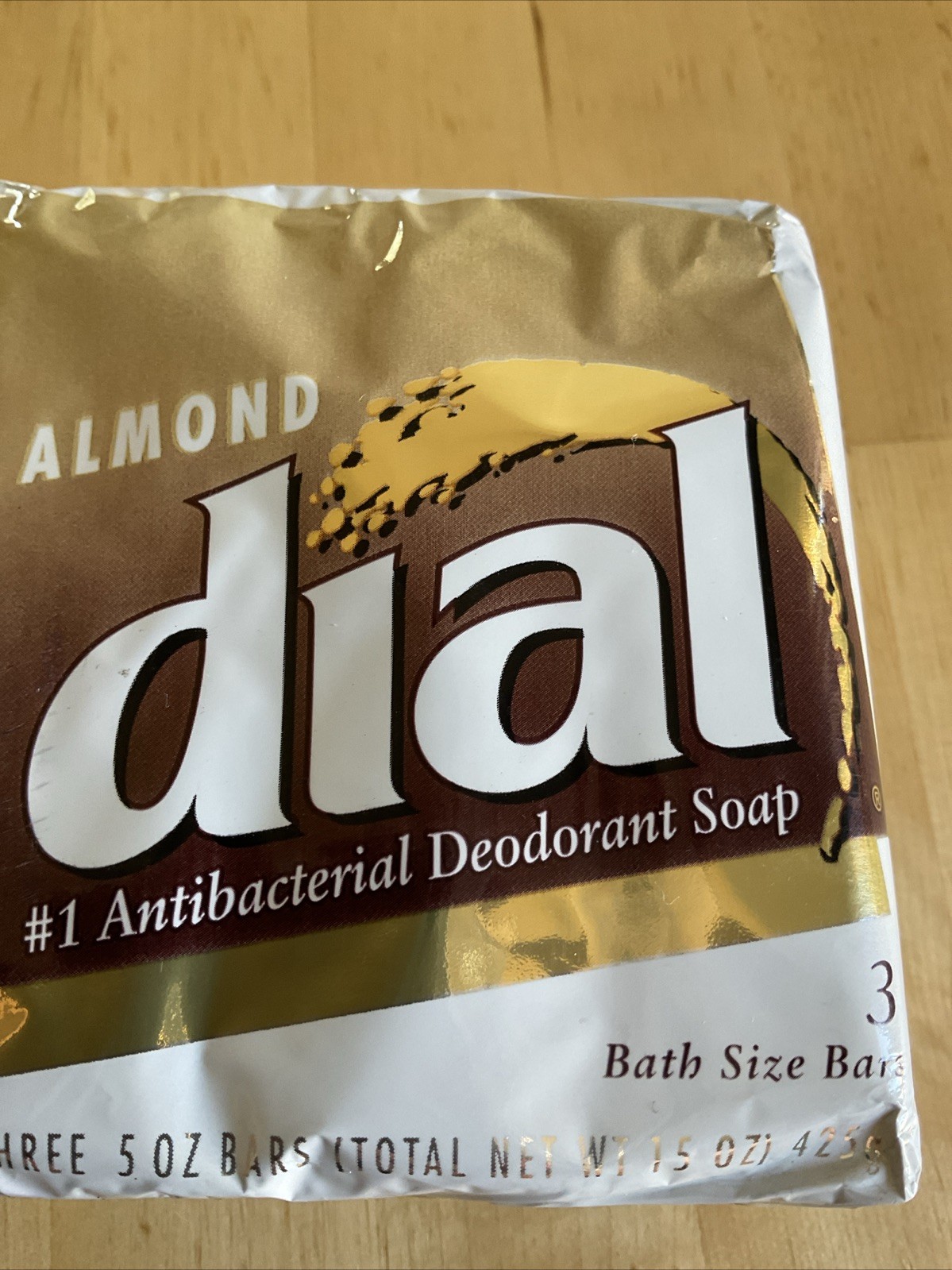 Vintage 3 Pack Dial ALMOND Bar Bath Size Soap 5oz each Factory Sealed