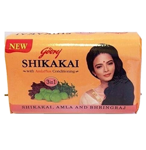 Godrej 3 in 1 Shikakai Amla Bhringraj Hair Soap 75 Gram-pack of 6 -free shipping