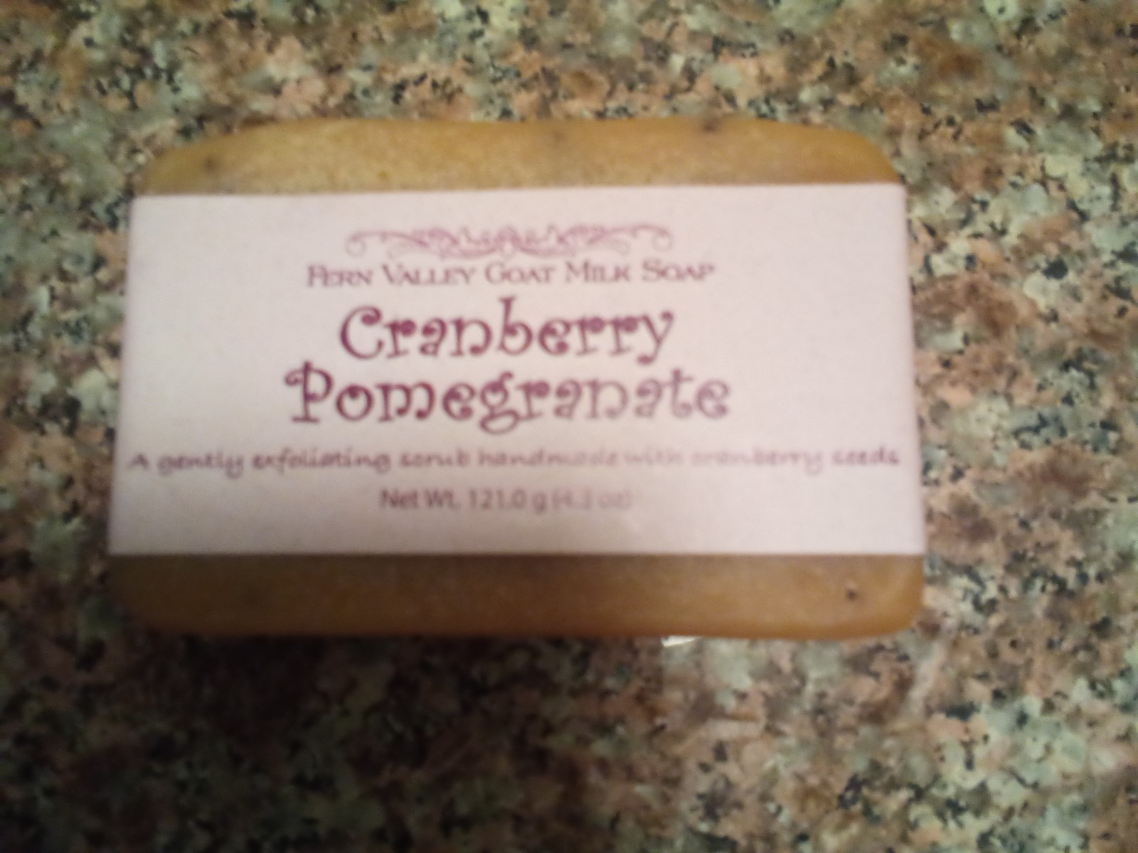 FERN VALLEY GOAT MILK SOAP CRANBERRY POMEGRANATE.