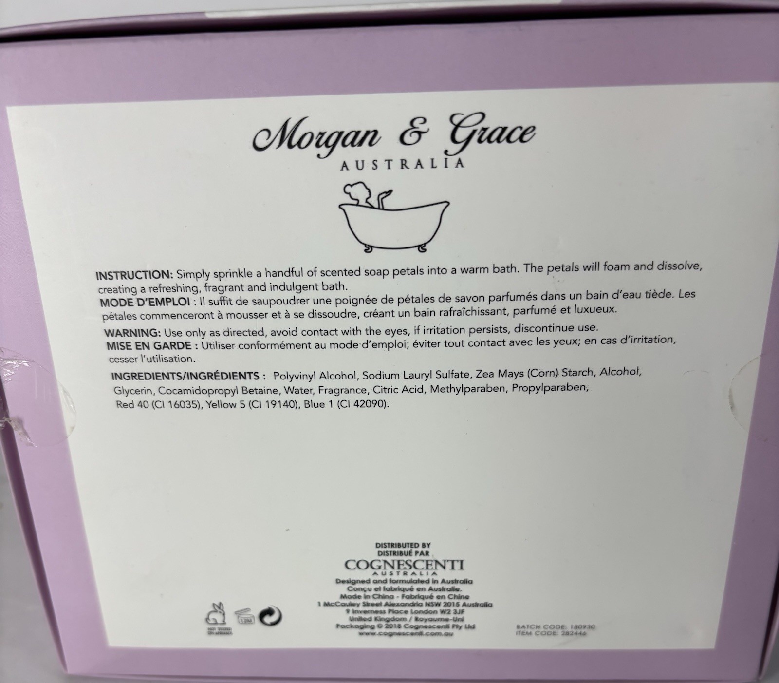 NIB Morgan & Grace Wild Roses Scented Soap Petals Pretty Pink Rose Soap