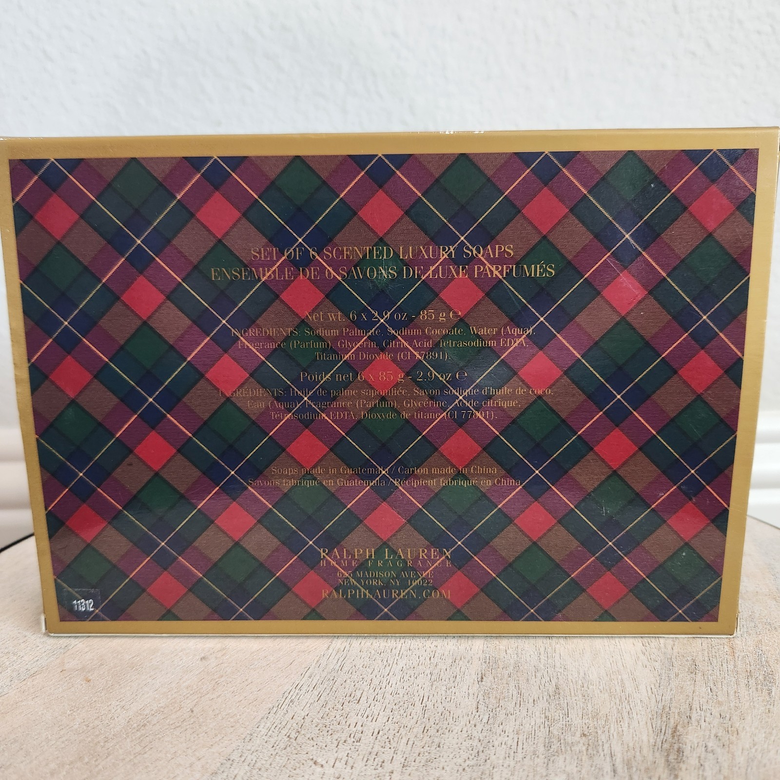 NEW In Gift Box Lauren Ralph Lauren SET OF 6 Holiday Spice Scented Luxury Soaps