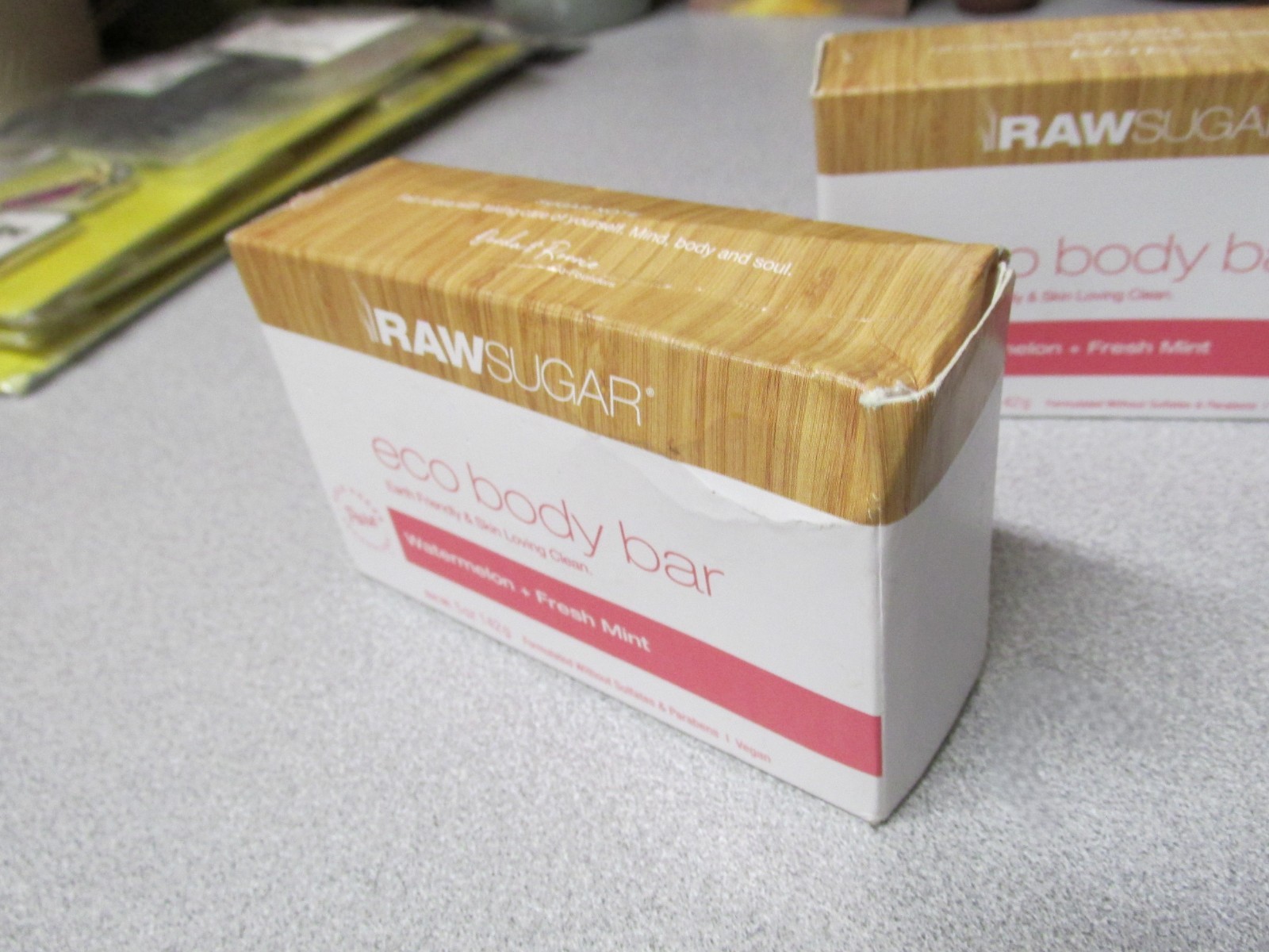 2 Raw Sugar Eco Body Bar Watermelon + Fresh Mint 5oz Vegan