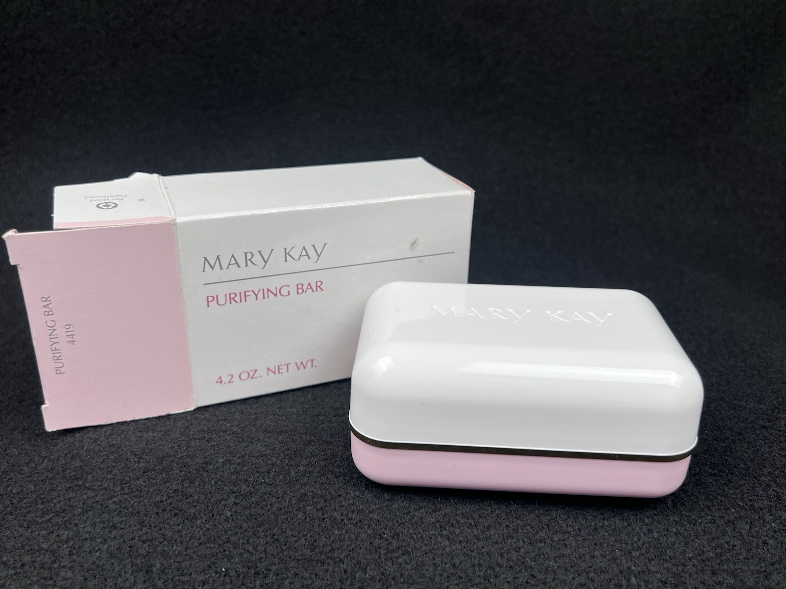 Mary Kay Purifying Bar Fragrance-Free 4.2 oz w/ Soap Dish/Case MPN 4419 Sealed
