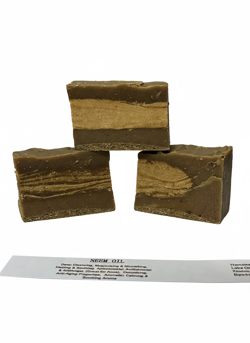 2nds (DISCOUNTED) Handmade Natural Healing Neem Oil Bar Soap (Vegan)