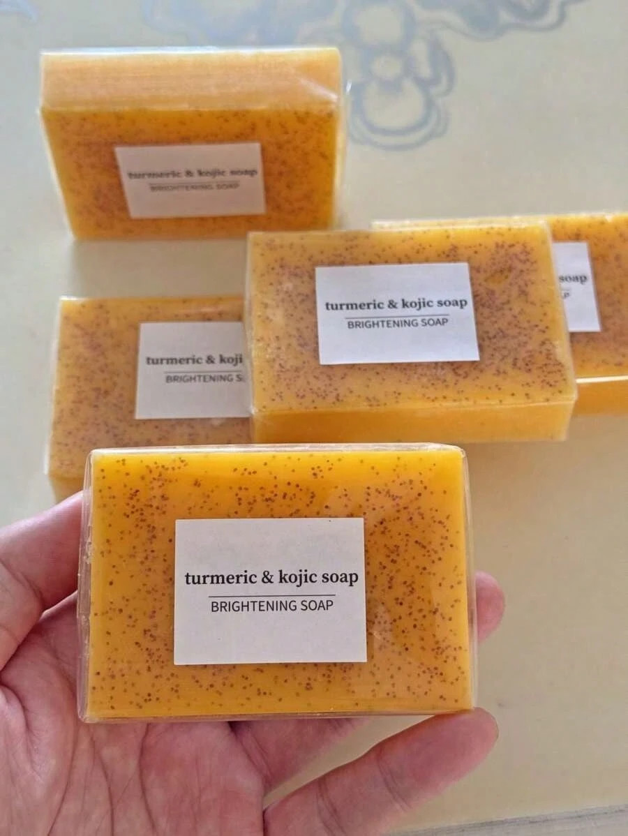 Turmeric Lemon Kojic Acid Soap 100g Face Body Handmade Cleansing Bar 1 Pack