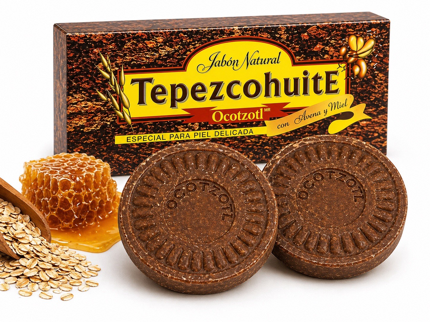 MIMOSA TENUIFLORA HERBAL SOAP JABON DE TEPEZCOHUITE 100GRS 100% Natural (2 Pack)