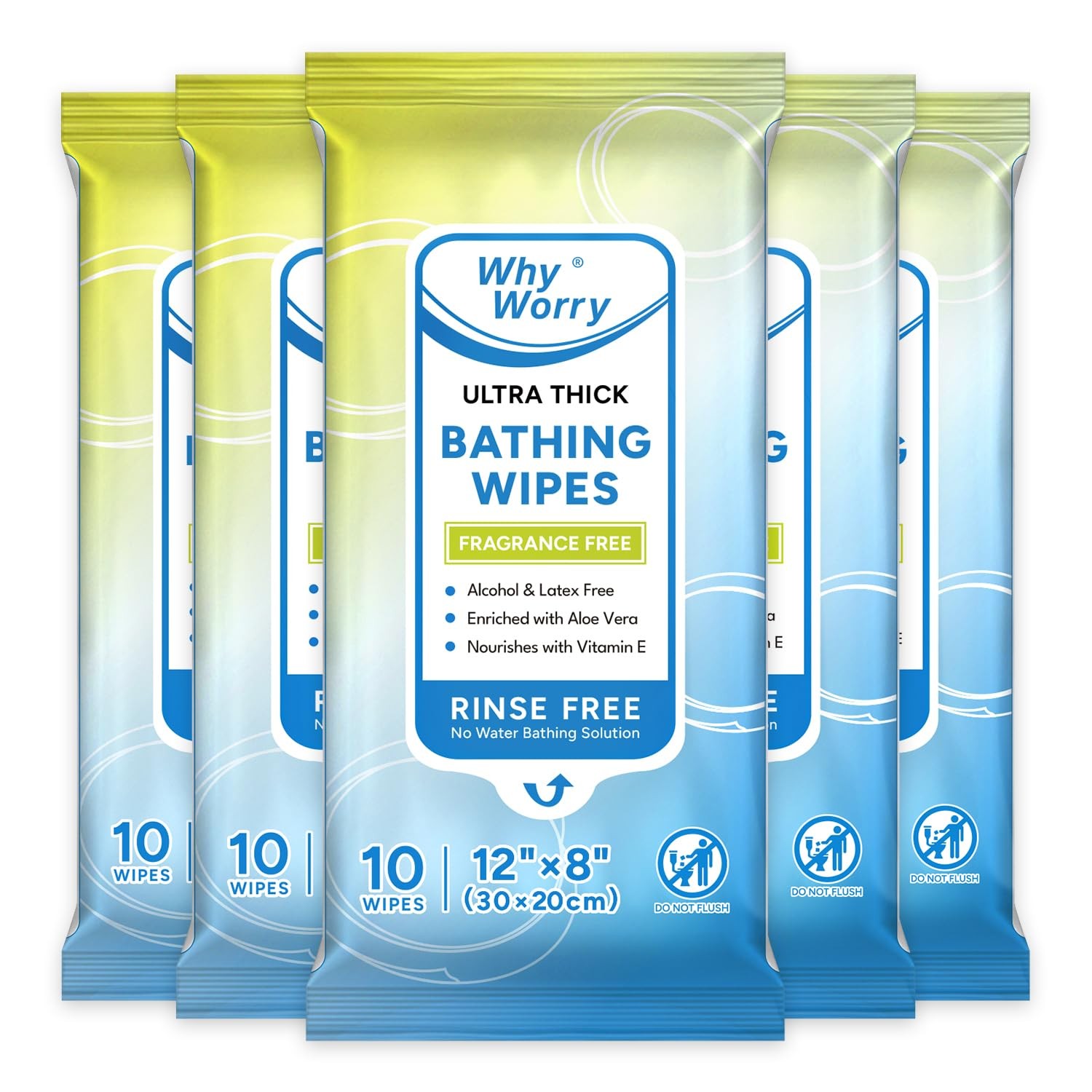 Ultra Thick Bathing Wipes for Adults Rinse Free, Large Body Wipes for Women, …