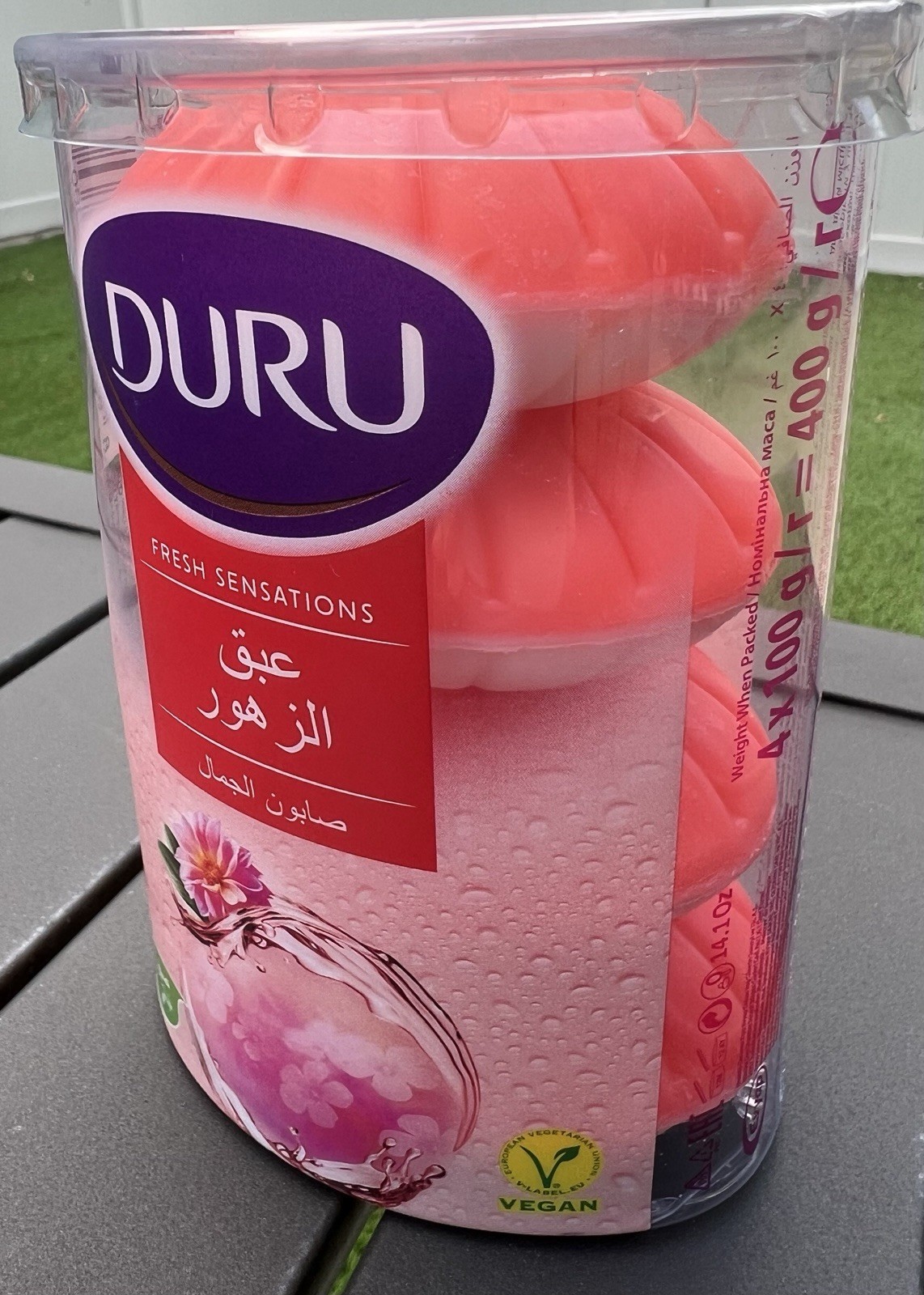 DURU Beauty SOAP Plant Based FRESH SENSATION FLOWERS INFUSION.4×100 g /r =400g