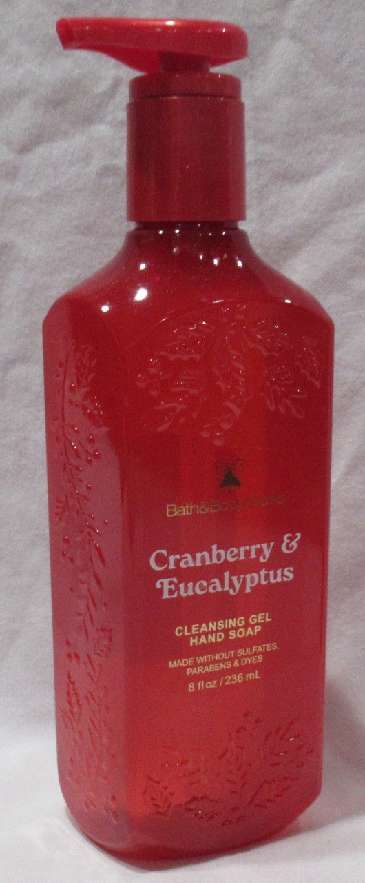 Bath & Body Works Cleansing Gel Hand Soap Lot Set of 2 CRANBERRY & EUCALYPTUS