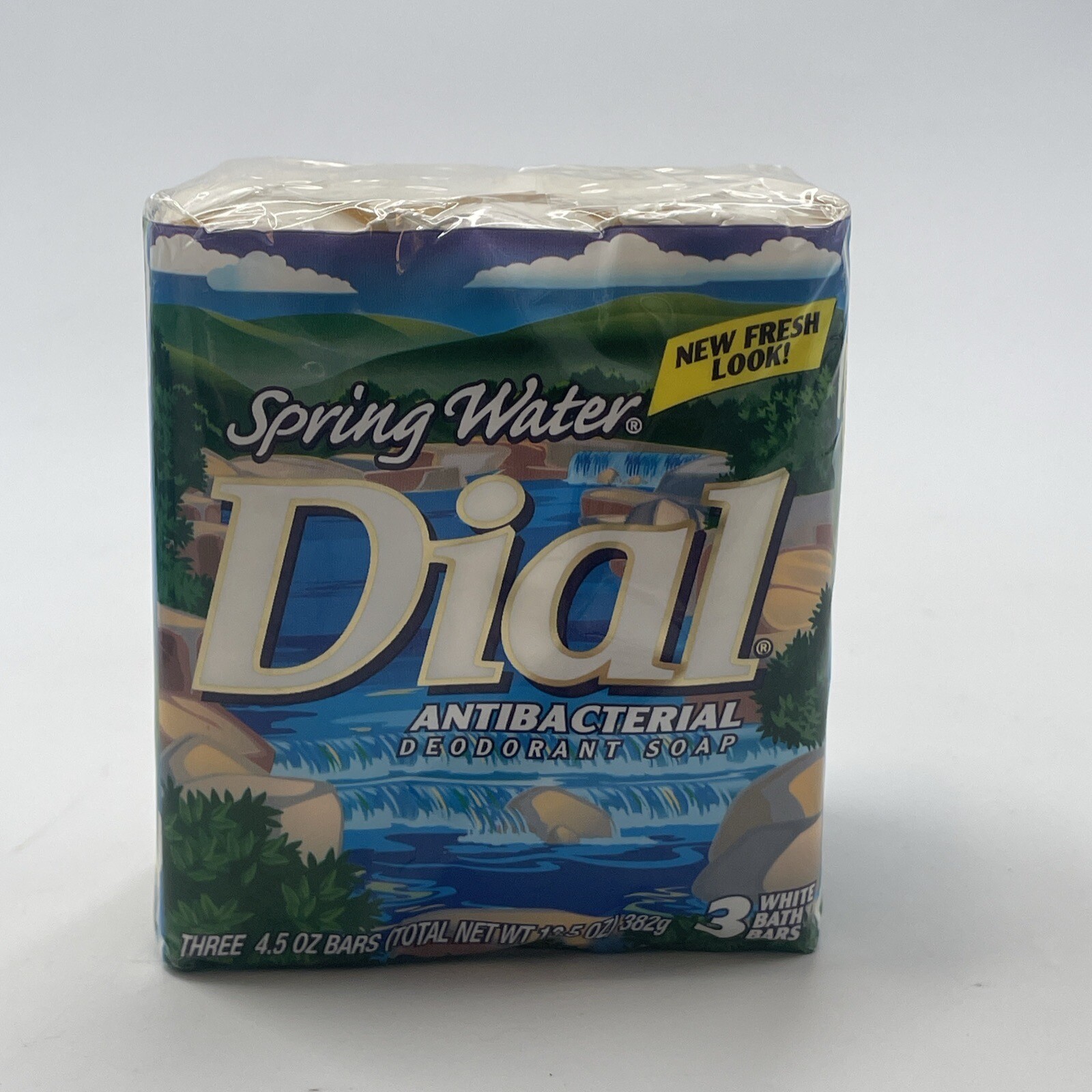 Vtg 3 Bars Dial Spring Water Original Antibacterial Bar Soap Sealed 2002