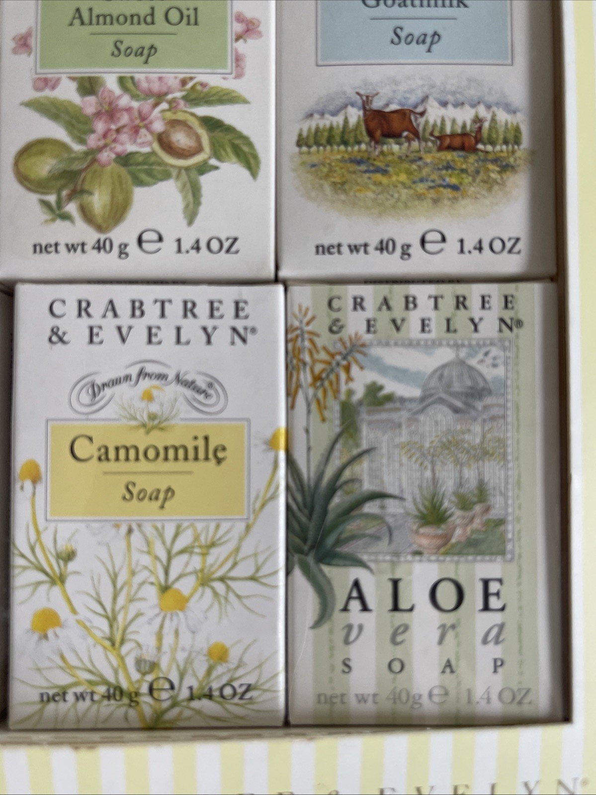 Crabtree & Evelyn Soap Sampler 8 @ 40g GIFT SET Rose Lavender Lily Freesia ETC