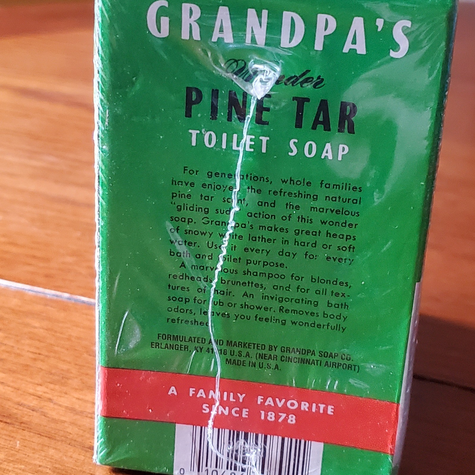 Vtg Grandpa’s Wonder Pine Tar Toilet Soap Sealed Bundle Large Bath Size 4.25oz