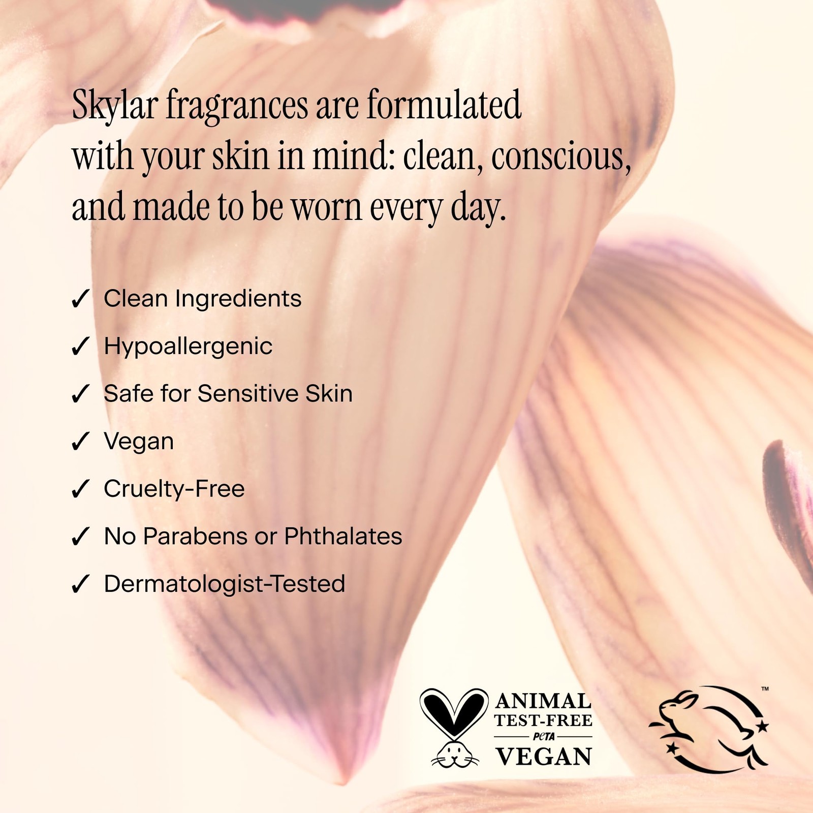 Skylar Nude Skin Eau de Parfum – Hypoallergenic, Clean, Vegan, Unisex – 10mL