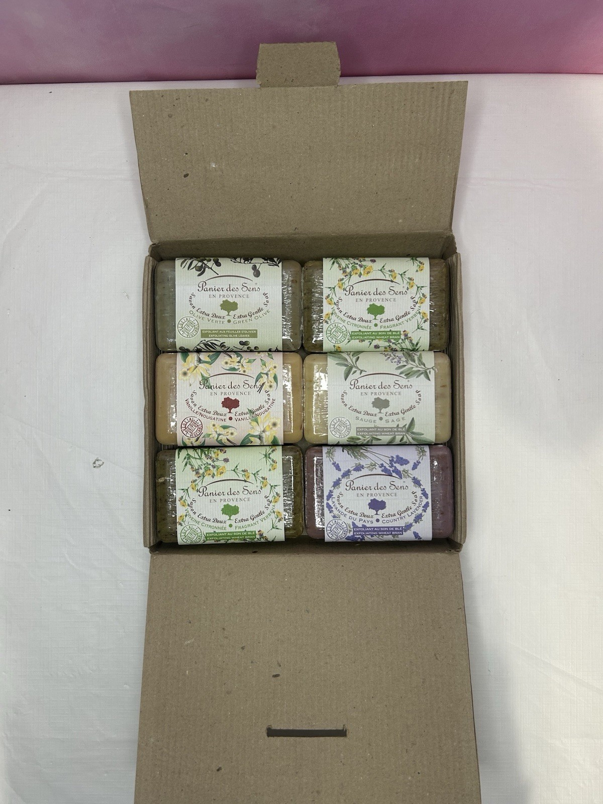 Panier Des Sens En Provence Bar Soap Lot Of 6- Sealed, Pure Vegetable Oils
