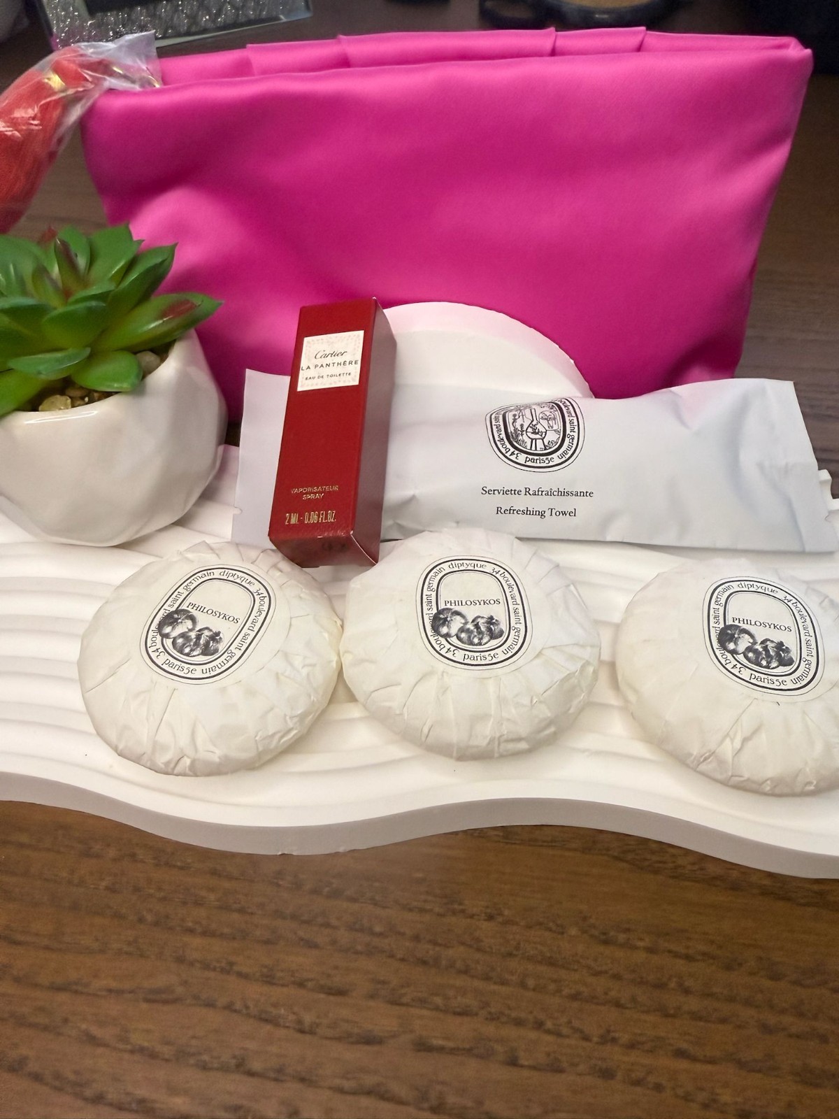 NEW Set of3 Diptyque Philosykos Round Soap Bar 45g/1.6oz each free Cartier gift