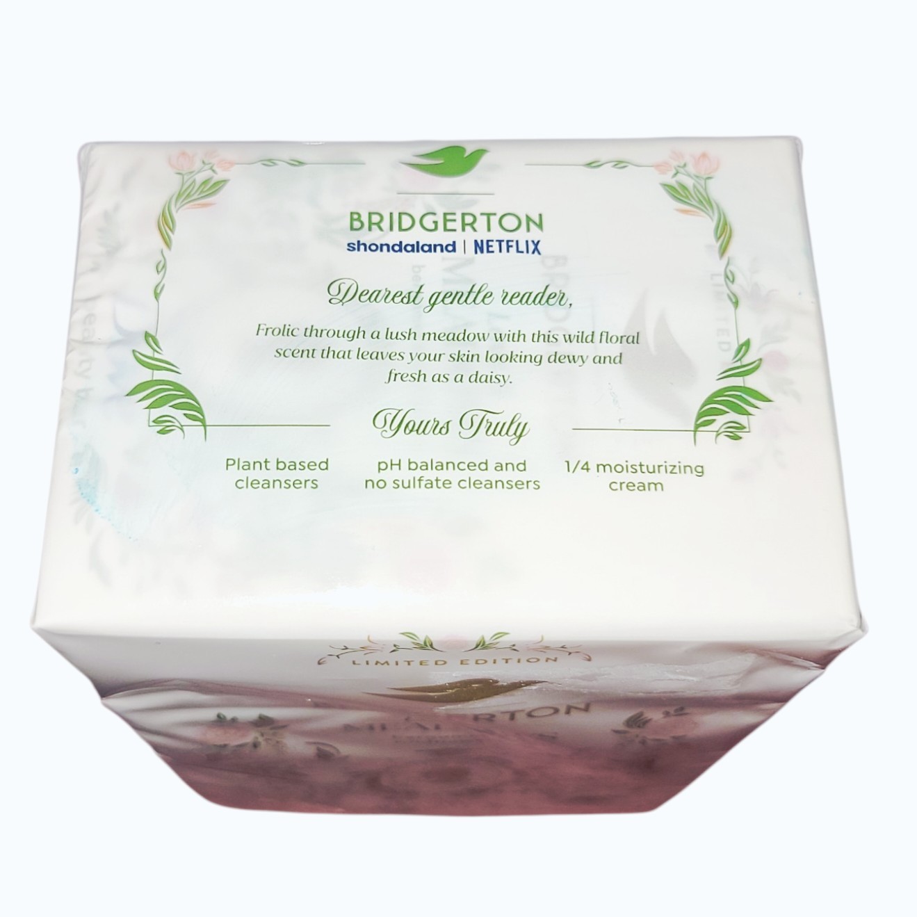 Dove Bridgerton Love & Meadows Beauty Bar 4 Pack Bergamot Wildflowers Limited
